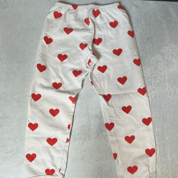 Petit Bateau girls White and Red Heart Pajama Set fleece sz 5 - Picture 4 of 7
